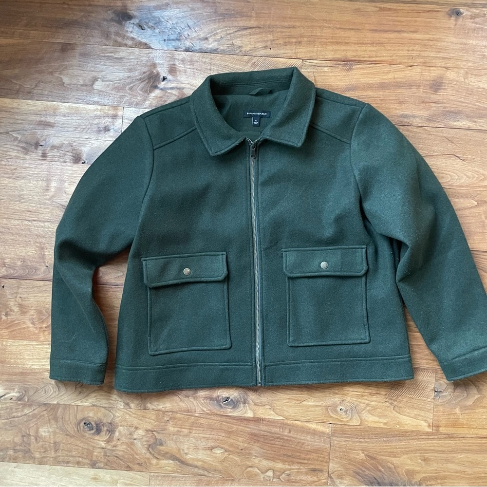 Banana Republic Women's Dark Green Utility Jacket size XL - Picture 8 of 16